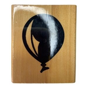 Anita's Sugarloaf Balloon Wooden Mounted Rubber Stamp Size B Size 2.5” x 3” NEW